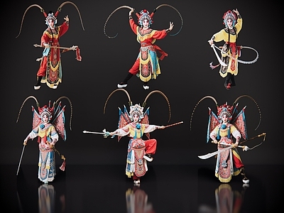 女人 2D京剧人物 地方戏剧 生旦净末丑 刀马旦 戏剧人物