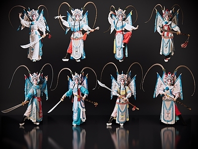 女人 2D京剧人物 生旦净末丑 刀马旦 戏剧人物 地方戏剧