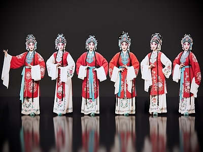 女人 2D京剧人物 生旦净末丑 花旦正旦 戏剧角色 地方戏剧