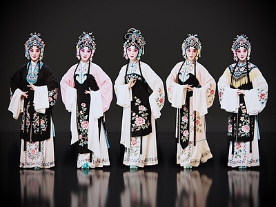 女人 2D京剧人物 生旦净末丑 花旦正旦 戏剧角色 地方戏剧
