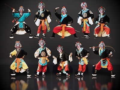 男人 2D京剧人物 生旦净末丑 丑角武丑 戏剧角色 地方戏剧