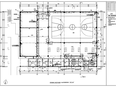 现代学校建筑 风雨操场建施 学校风雨操场建筑 施工图
