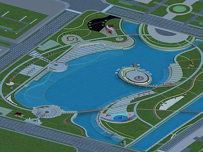 现代公园 公园景观