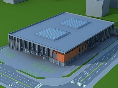 现代厂房 农贸市场 厂房 菜市场建筑