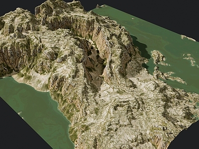 现代山 海岸山崖山脉 崖壁岩石 地形景观