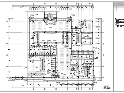 现代学校建筑 学生食堂建施图 施工图
