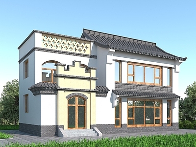 中式现在新农村中式建筑