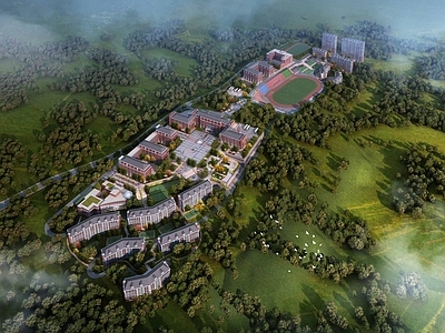 欧式学校外观 大学 学校