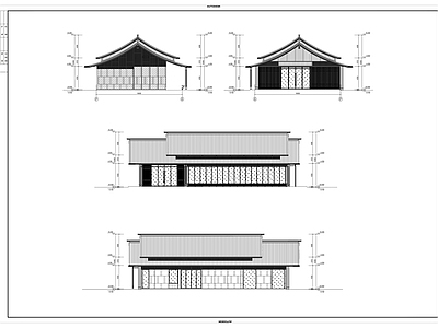 新中式其他公共建筑 物业管理用房 独栋物业房 施工图
