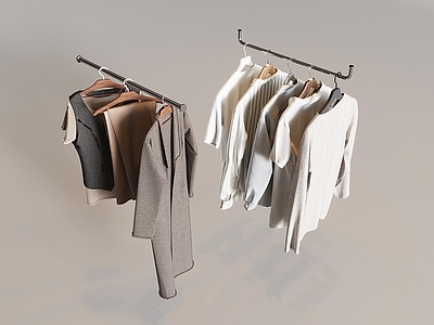 衣服 衣服男装女装短袖 晾衣挂衣杆衣服撑
