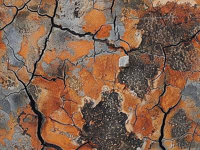 现代自然地面 土壤 大地 干旱 种植 龟裂