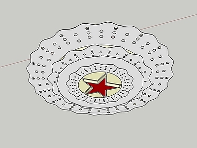 中式现代吸顶灯 党建室 党建氛围灯 党员活动室天花灯 吸顶灯 氛围灯