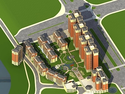 欧式高层住宅 欧式商业住宅小区