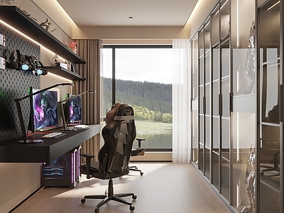 现代电竞房 游戏房 游戏室