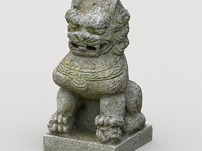 中式景观雕塑 石狮子 石雕塑
