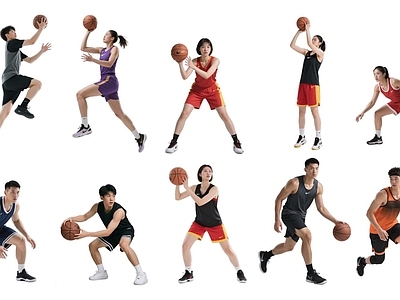 多人 2D篮球人物 篮球 打篮球 多人运动 运动