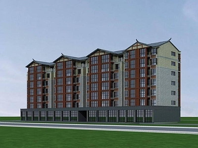 中式高层住宅 中式多层商业住宅