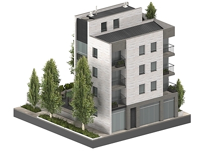 现代办公楼 别墅区 独栋别墅 住宅楼 建筑 办公楼 多层办公楼