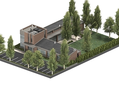 现代其他住宅外观 别墅区 独栋别墅 住宅楼 建筑 办公楼