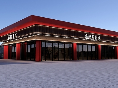 中式新中式门头 酒店门头 古建门头 火锅店门头