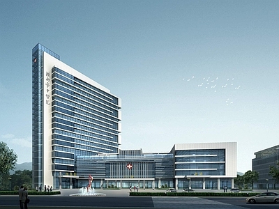 现代其他办公空间 中医院 医院建筑 高层办公楼