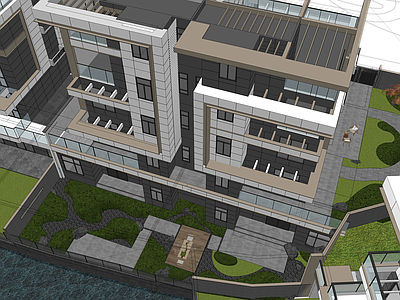 新中式现代小区景观 小区景观设计 小区景观小品 花园小品 小区景观公园规划