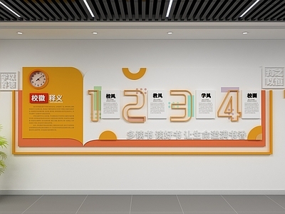 现代文化墙 现代校园文化墙 校园文化 文化墙 照片墙 logo墙