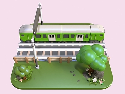 现代车站 火车 高铁 车展