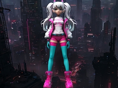 虚拟人物 初音 赛博女孩 虚拟人物 可爱女孩
