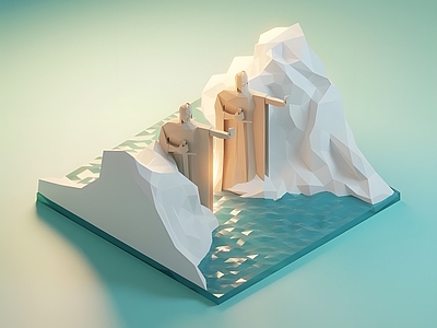 现代其他景观 小场景地形沙盘