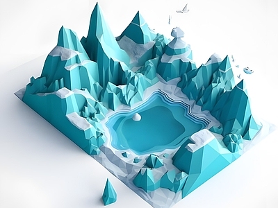 现代其他景观 小场景地形沙盘