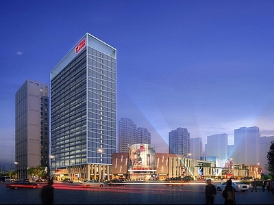 现代商场外观 商业综合体 城市广场
