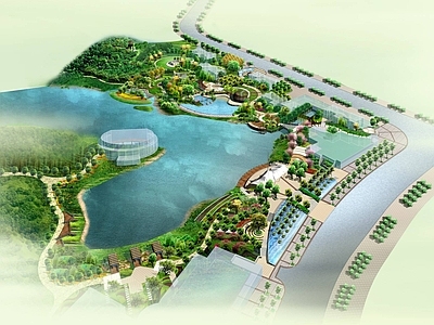 现代公园 公园景观