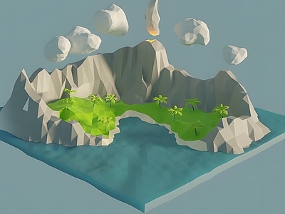 现代其他景观 小场景地形沙盘