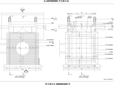 新中式廊架 入口廊架详图 小院门 施工图