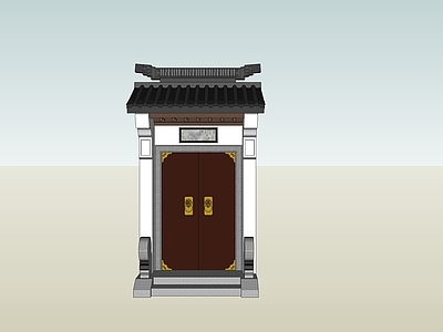 新中式入口大门 民居大门