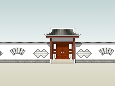 新中式入口大门 民居院门
