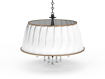 现代封闭式厨房 白色圆形吊灯