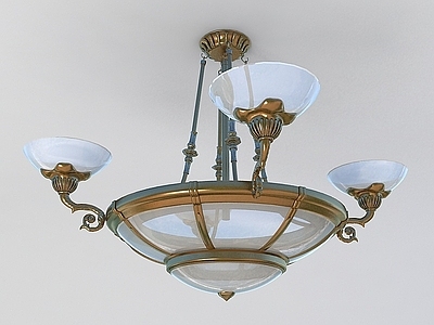 现代封闭式厨房 时尚铁艺吊灯