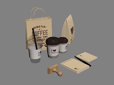 杯子 展示用品 咖啡杯 奶茶 纸 纸袋