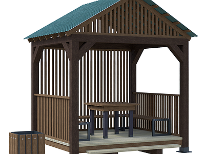 现代新中式亭子 凉亭