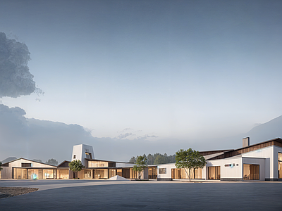 新中式展览馆建筑 新中式展览馆 艺术建筑