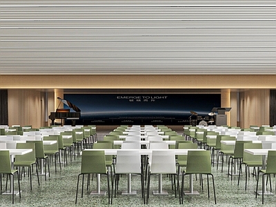 现代原木食堂 现代原木酒店食堂 食堂舞台表演区 酒店大型食堂