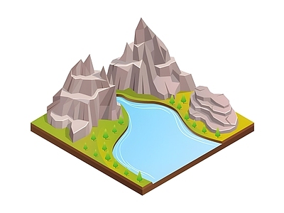现代其他景观 小场景地形沙盘