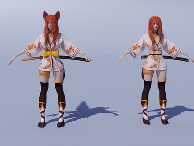 虚拟人物 女武士