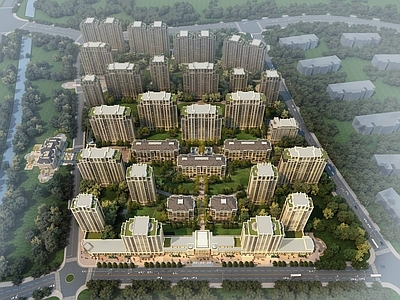欧式高层住宅 欧式商业住宅小区