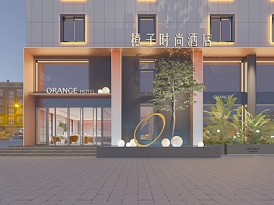 现代酒店门头