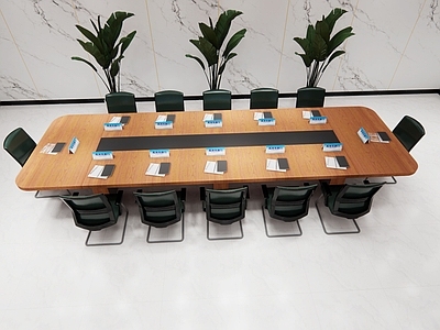 现代新中式会议桌 会议桌 办公家具 办公会议桌 会议 培训