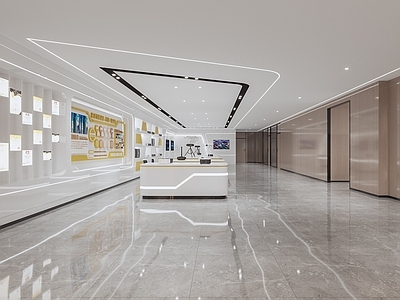 现代数码店 展厅 无人机 展柜