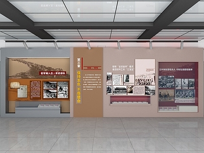 现代文化墙 纪念馆 历史战争文化墙 历史展厅 文化馆展墙 党建文化墙